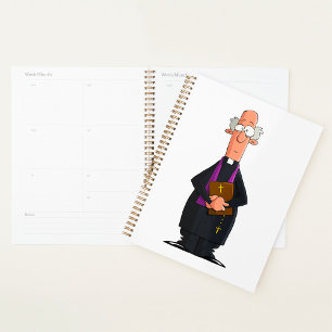 Priest Holding Bibel IFunny Clergy Charakter Planer