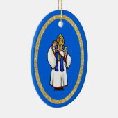 Priest Holding Chalice Weihnachtsdekoration Keramik Ornament (Rechts)