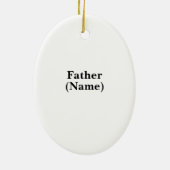 Priest Holding Chalice Weihnachtsdekoration Keramik Ornament (Hinten)