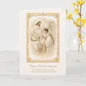 Priest Jesus Crowning Priest Anniversary  Karte (Gelbe Blume)