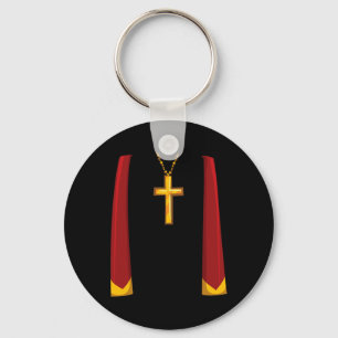 Priest Lazy Diy Halloween Kostümminister Pastor Schlüsselanhänger