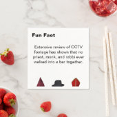 Priest Monk Rabbi Hats Fun Fact Cocktail Serviette (Beispiel)