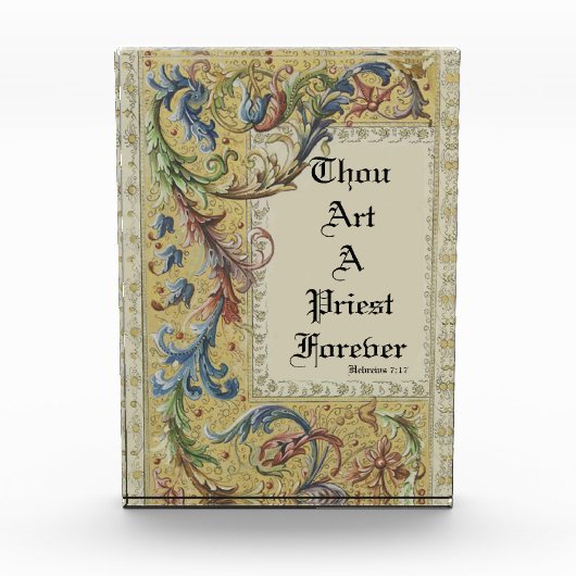 PRIEST ORDINATION ANNIVERSARY MEDIEVAL ART FOTOBLOCK (Vorderseite)