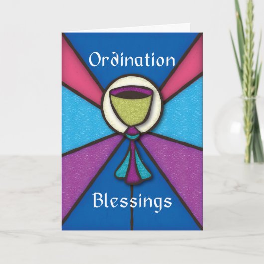 Priest Ordination Gratulationen Stained Glass Karte (Vorderseite)