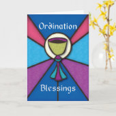 Priest Ordination Gratulationen Stained Glass Karte (Gelbe Blume)