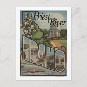 Priest River, Idaho - Große Briefszenen Postkarte