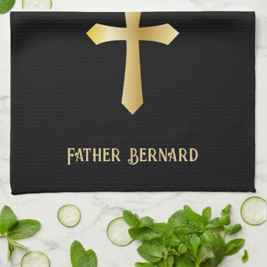 Priest Vicar Pastor Religious Geschirrtuch (Gefaltet)