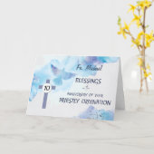 Priester 10. Ordination Jubiläum Segnungen Karte (Gelbe Blume)