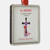Priester 15. Ordination Jahrestag Schwarzes Kreuz Ornament Aus Metall (Rechts)