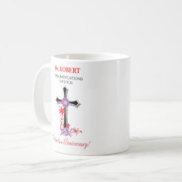 Priester 20. Ordination Jubiläum Schwarzes Kreuz Kaffeetasse