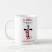 Priester 20. Ordination Jubiläum Schwarzes Kreuz Kaffeetasse (Links)
