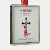 Priester 25. Ordination Jahrestag Schwarzes Kreuz Ornament Aus Metall (Rechts)