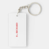 Priester 25. Ordination Jahrestag Schwarzes Kreuz Schlüsselanhänger (Rückseite)