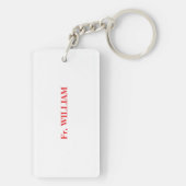 Priester 30. Ordination Jubiläum Schwarzes Kreuz Schlüsselanhänger (Rückseite)