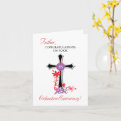 Priester 35. Ordination Jubiläum Schwarzes Kreuz Karte (Gelbe Blume)