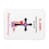 Priester 35. Ordination Jubiläum Schwarzes Kreuz Magnet (Horizontal)