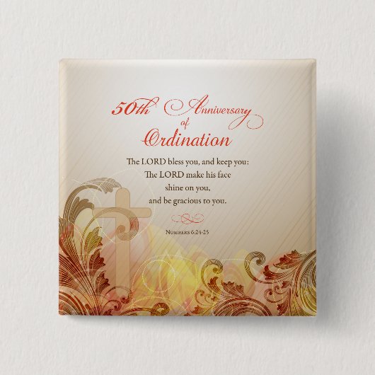 Priester, 50. Jahrestag der Segnung Button (Vorderseite)