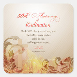 Priester, 50. Jahrestag der Segnung Quadratischer Aufkleber