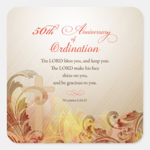 Priester, 50. Jahrestag des Klassifikations-Segens Quadratischer Aufkleber