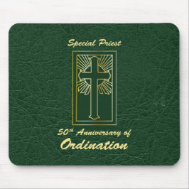 Priester 50 Jubiläum der Ordination Leder Look Mousepad