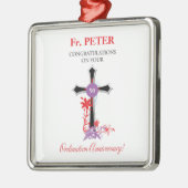 Priester 50. Ordination Jubiläum Black Cross Ornament Aus Metall (Links)