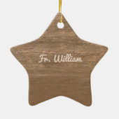 Priester 5. Ordination Jubiläum Rose und Rosary Keramik Ornament (Hinten)