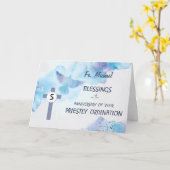 Priester 5. Ordination Jubiläum Segen Karte (Gelbe Blume)