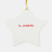 Priester 60. Ordination Jubiläum Schwarzes Kreuz Keramik Ornament (Hinten)