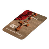 Priester 65. Ordination Jubiläum Rose und Rosary Magnet (Linke Seite)