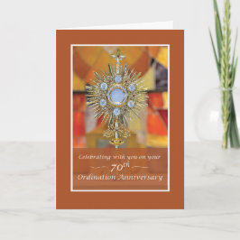 Priester 70. Ordination Jahrestag Monstrance Host Karte