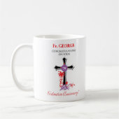 Priester 70. Ordination Jubiläum Schwarzes Kreuz Kaffeetasse (Links)