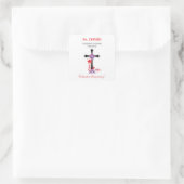 Priester 75. Ordination Jubiläum Schwarzes Kreuz Quadratischer Aufkleber (Tasche)