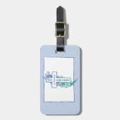 Priester Cross Blume Personalisiert Gepäckanhänger (Vorderseite vertikal)