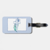 Priester Cross Blume Personalisiert Gepäckanhänger (Rückseite horizontal)
