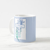 Priester Cross Blume Personalisiert Kaffeetasse (Vorderseite Links)