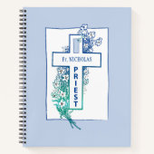 Priester Cross Blume Personalisiert Notizblock (Vorderseite)