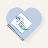 Priester Cross Blume Personalisiert Notizblock (Vorderseite)