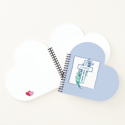 Priester Cross Blume Personalisiert Notizblock (Innenseite)