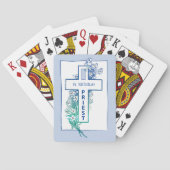 Priester Cross Blume Personalisiert Spielkarten (Rückseite)