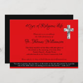 Priester Deacon 40. Ordination Jubiläum Ruby Einladung (Vorne/Hinten)