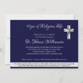 Priester Deacon 45. Ordination Jubiläum Saphir Einladung (Vorderseite)