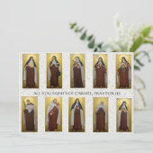 Priester der religiösen Karmelitengeburt Gebet Kat Karte (Stehend Vorderseite)