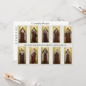 Priester der religiösen Karmelitengeburt Gebet Kat Karte (Vorderseite/Rückseite Beispiel)