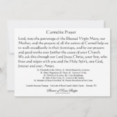 Priester der religiösen Karmelitengeburt Gebet Kat Karte (Rückseite)