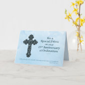 Priester des 15. Jubiläums, Verziertes Kreuz Karte (Gelbe Blume)