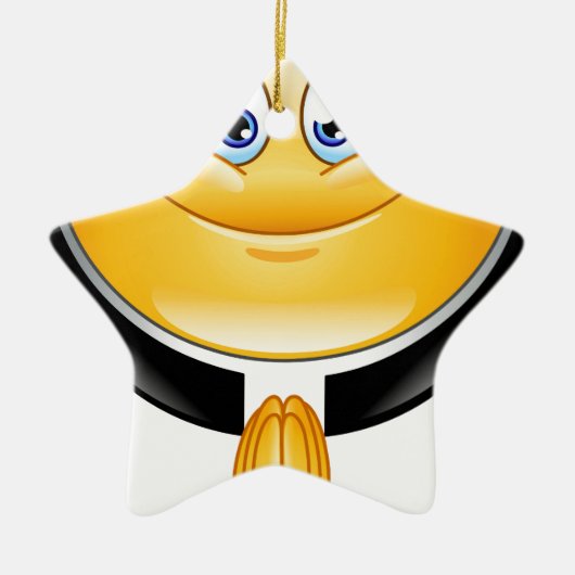Priester Emoji Keramikornament (Vorne)