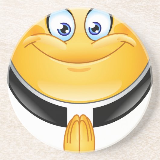Priester Emoji Sandstein Untersetzer (Vorne)