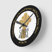 Priester Golden Jubilee 50. Jahr der Ordination Runde Wanduhr (Winkel)