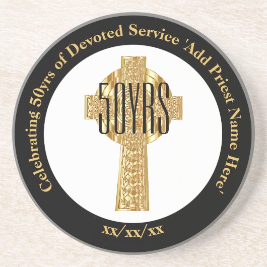 Priester Golden Jubilee 50. Jahr der Ordination Untersetzer (Vorne)