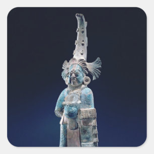 Priester in zeremoniellen Roben, Insel Jaina Quadratischer Aufkleber